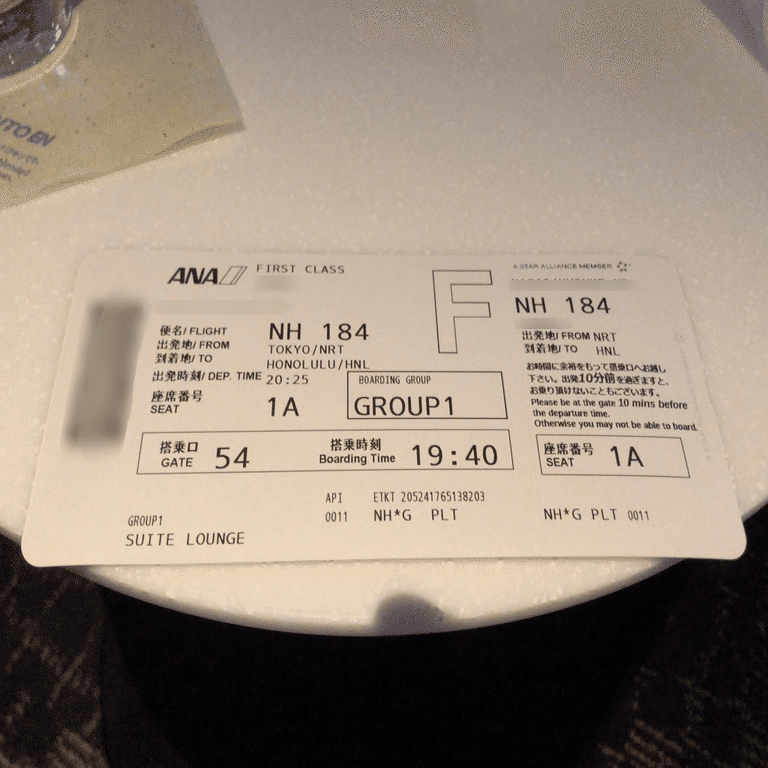 NH380 フライングホヌ ファーストクラス搭乗記｜くうかい🐈