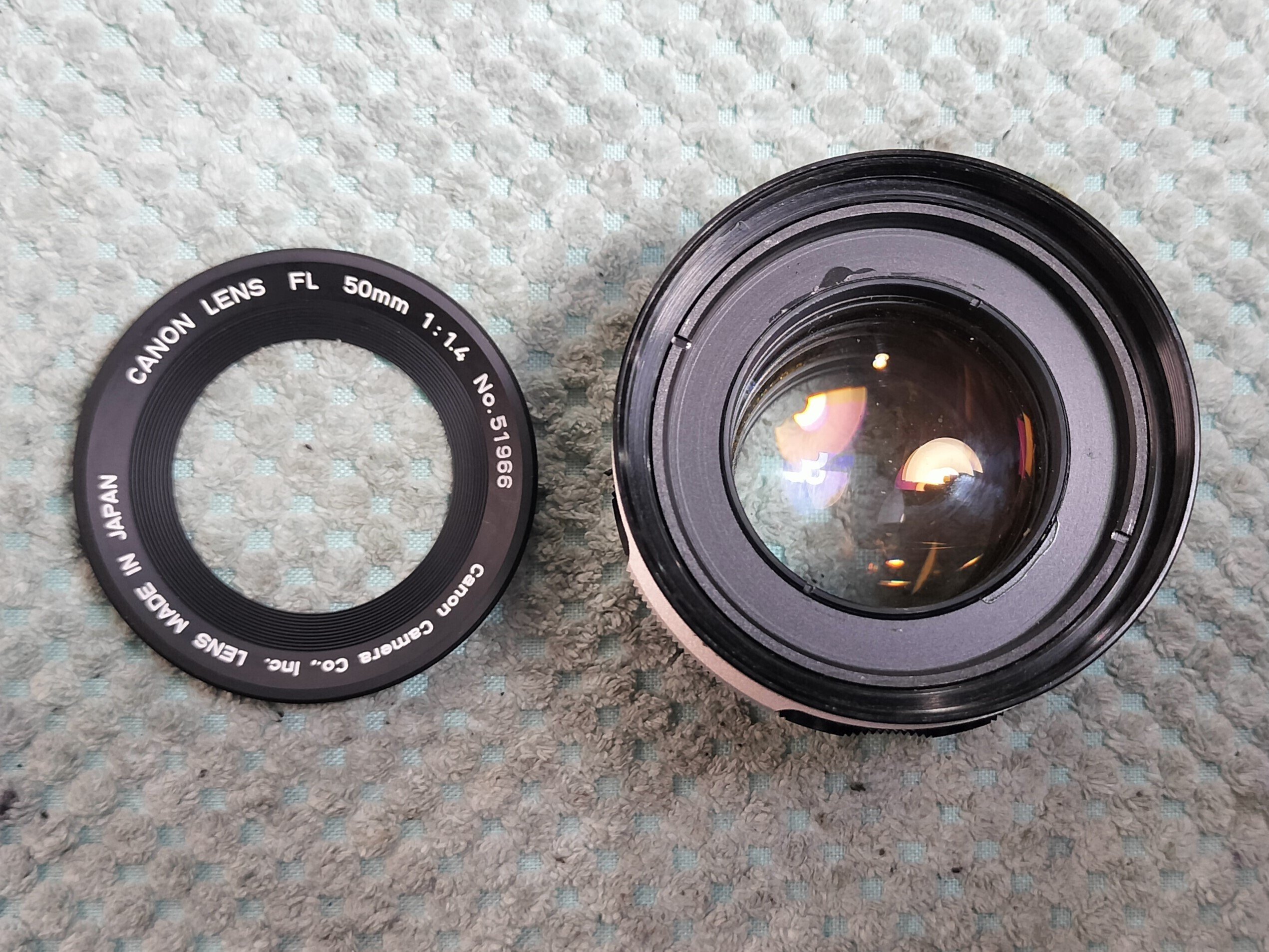 Canon FL 50mm F/1.4の分解｜フィルムカメラ修理のアクアカメラ