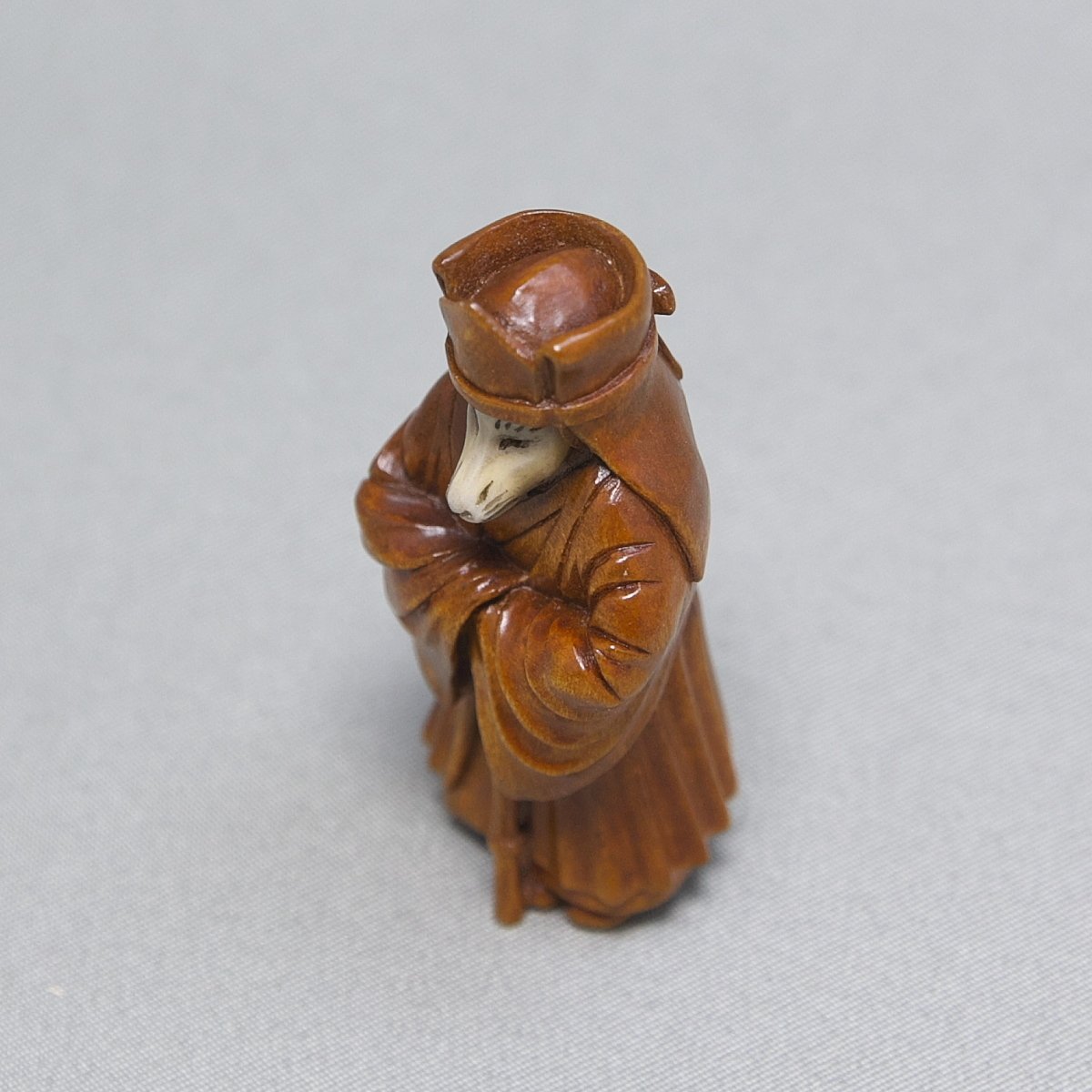 古根付 Netsuke 江戸期 鹿角 妖怪狐 狐 白蔵主 きつね 稲荷神 釣 古根付 Netsuke 江戸期 鹿角 妖怪狐 狐 白蔵主 きつね 稲荷神 釣