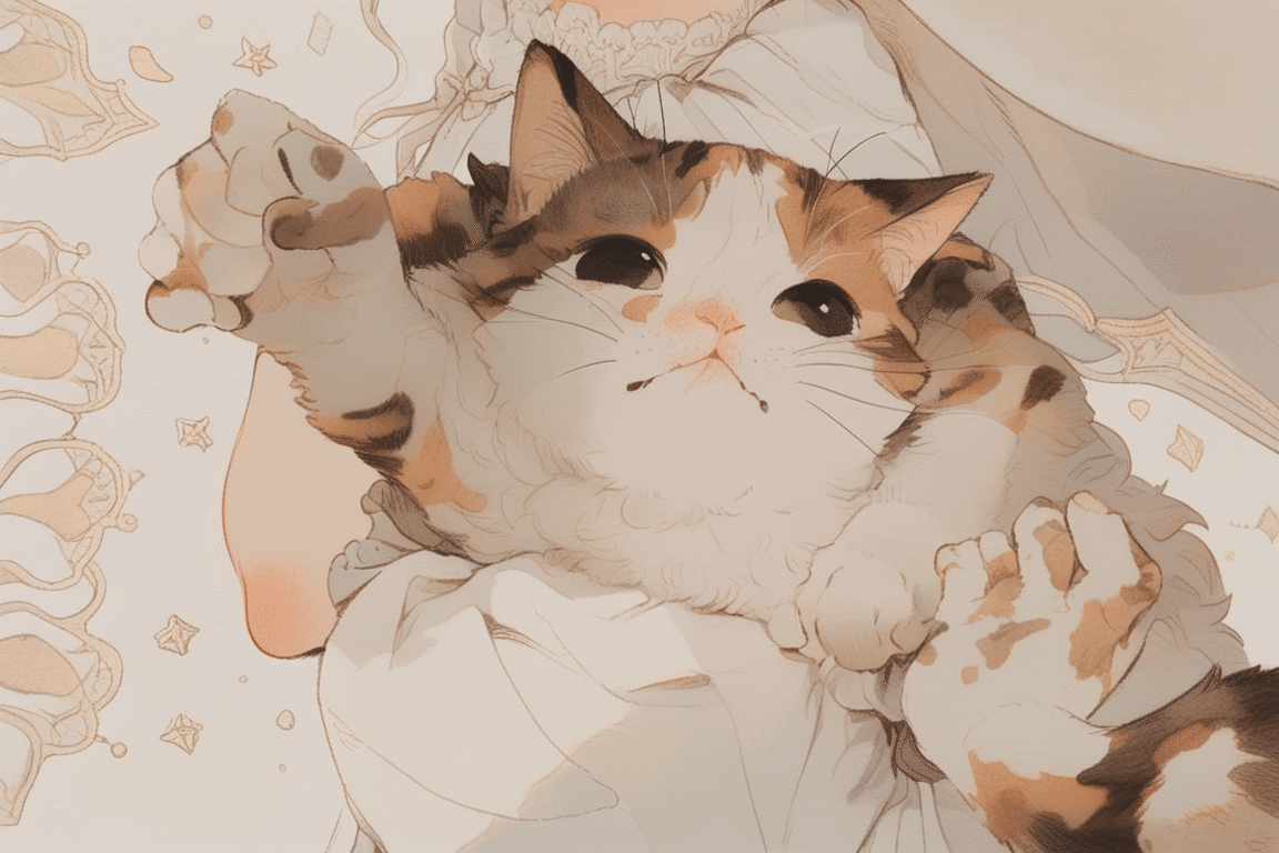 ハンドメイド作品】ミルク三毛猫のミゾレさん - メルカリ