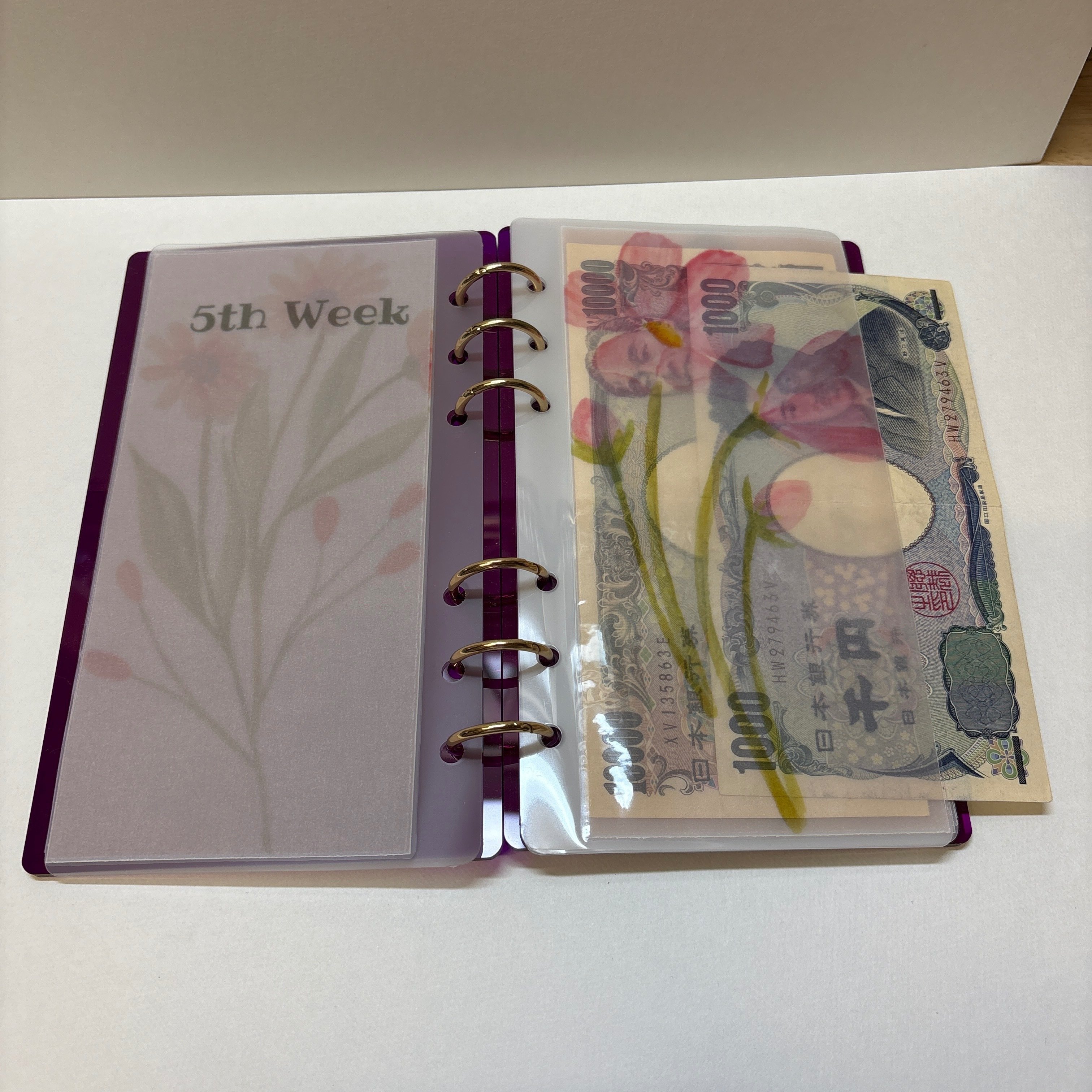 早い者勝ち　韓国　バインダー　カバー　貯金　現金管理　ピンクストライプ2 韓国式の現金貯金って何？｜bona