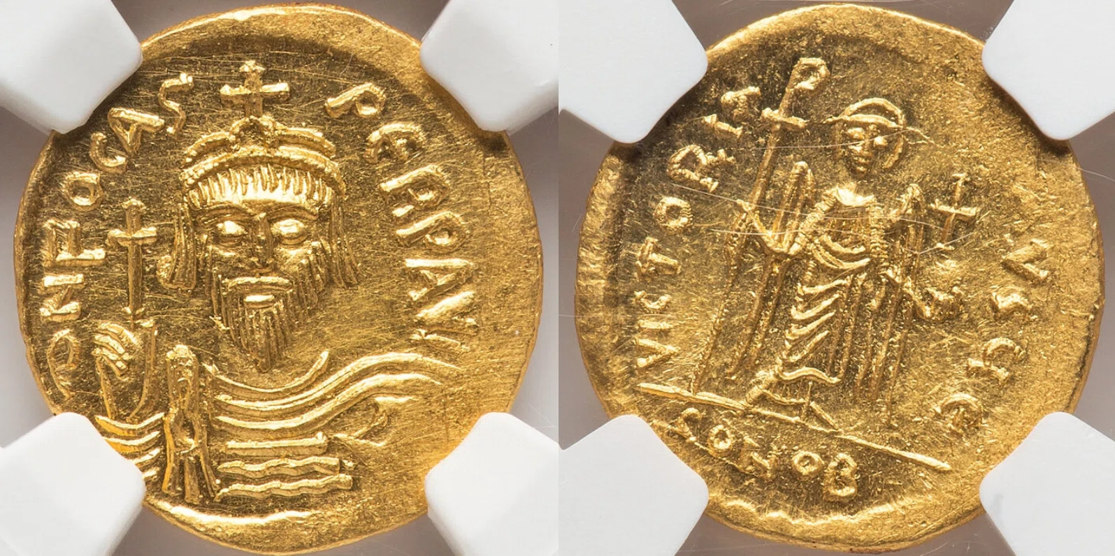 ビザンチン帝国 フォカス皇帝ソリダス金貨(AD602~610)【Choice MS 5 ビザンチン帝国 フォカス皇帝ソリダス金貨(AD602~610)【Choice MS 5