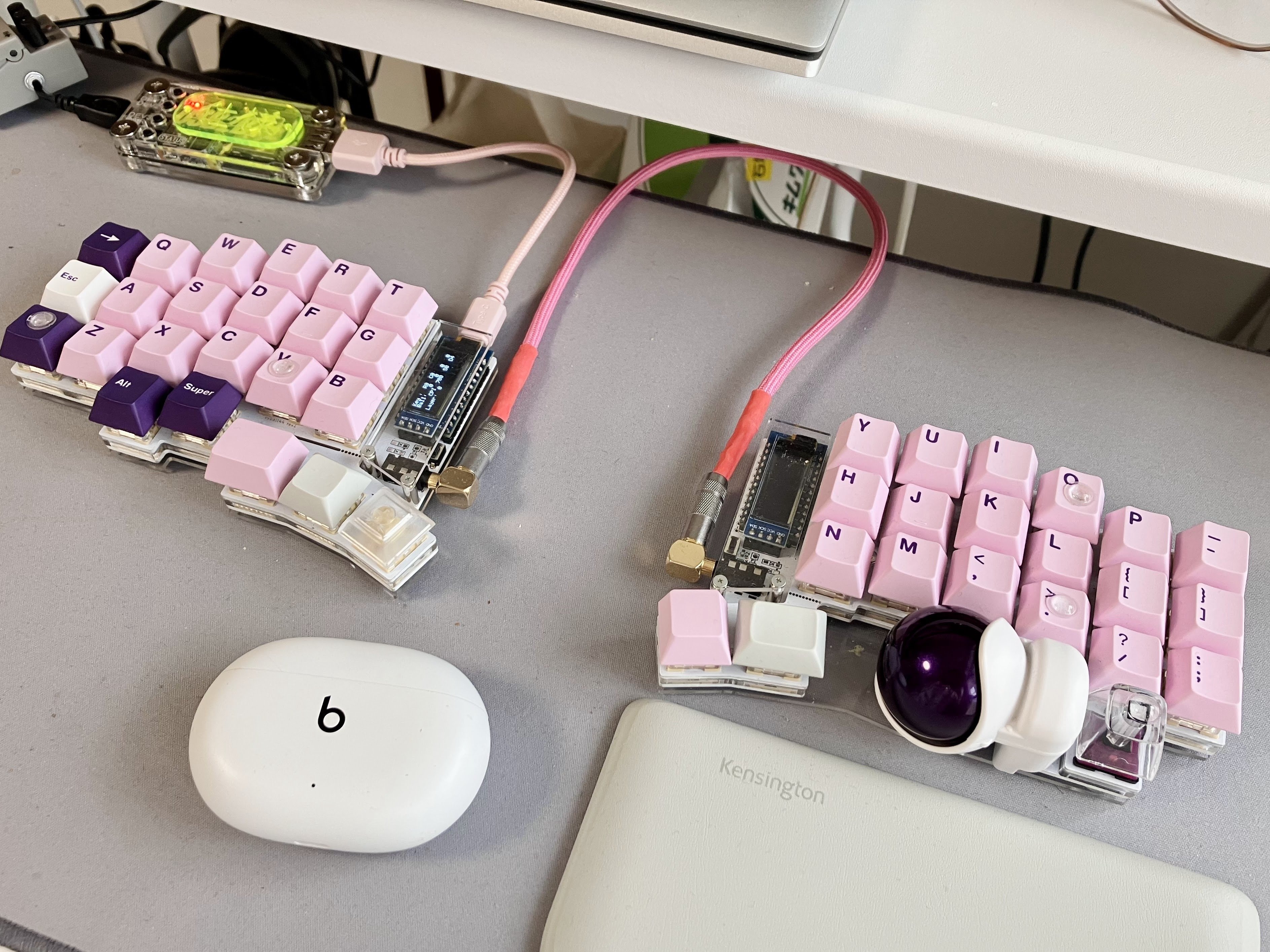 Keyballシリーズ トラックボールセンサー＆読み取り基板 L字