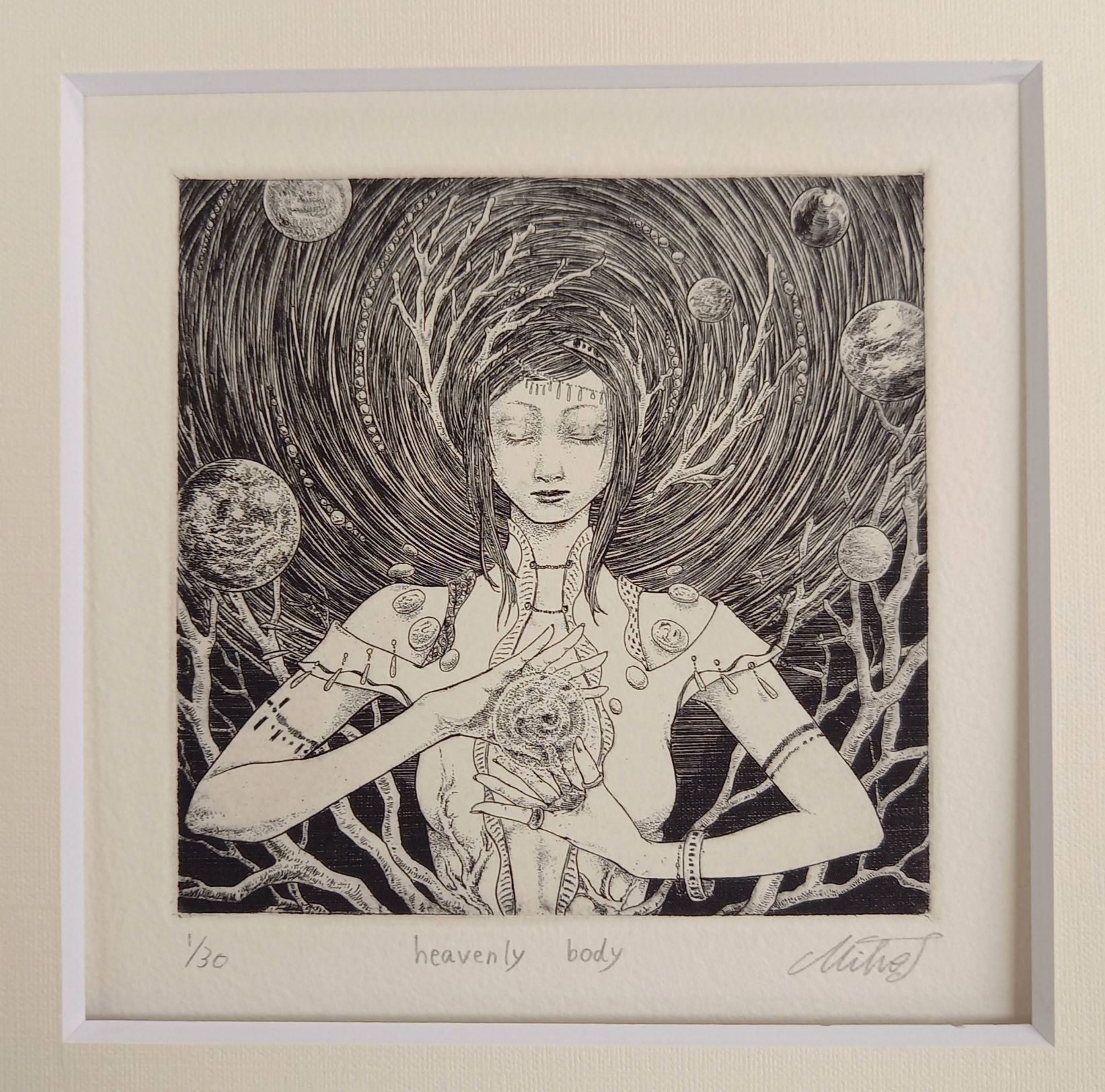 高橋秀「版画集αからω 天真爛漫」銅版画他 直筆サイン入 天満屋版画展展示作 2024.11.07記 「高橋未歩銅版画展」｜大網亮一