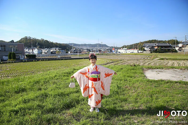 杵築神社で七五三出張撮影