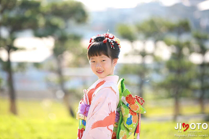 杵築神社で七五三出張撮影