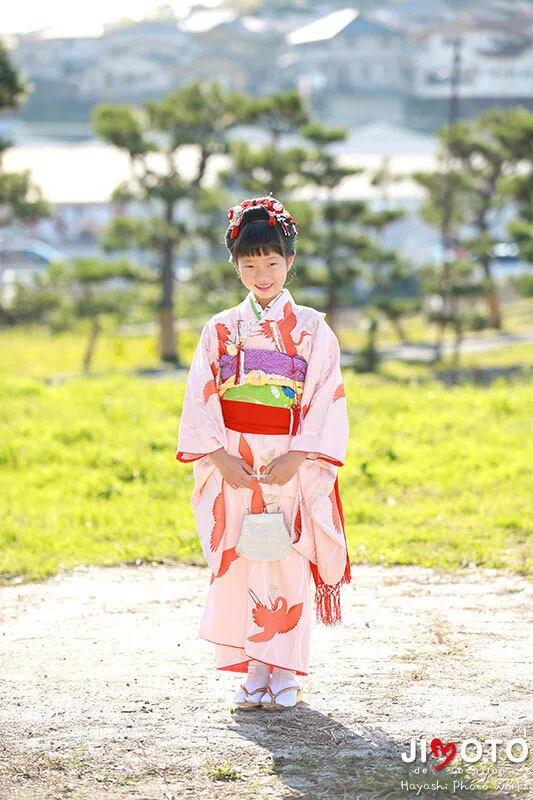 杵築神社で七五三出張撮影