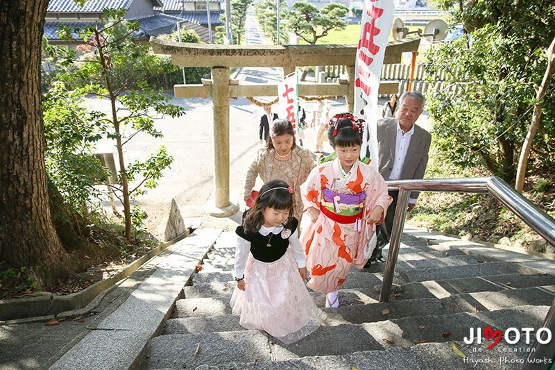 杵築神社で七五三出張撮影