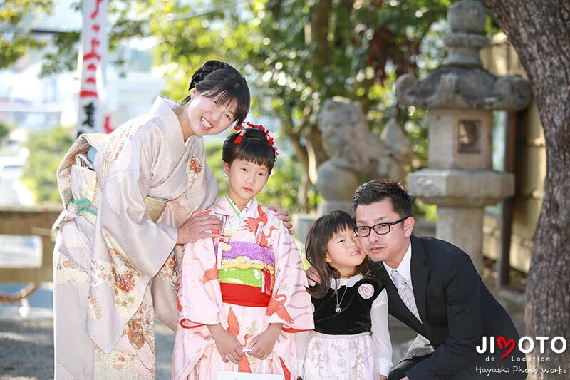 杵築神社で七五三出張撮影