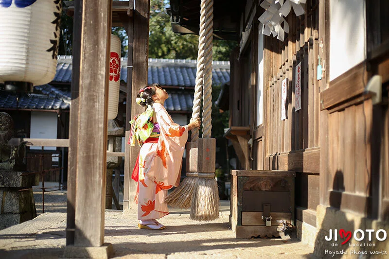 杵築神社で七五三出張撮影