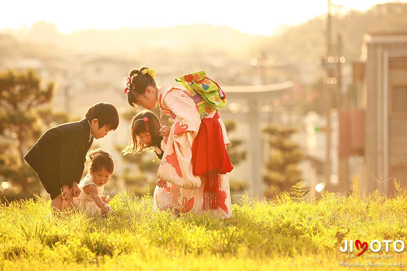 杵築神社で七五三出張撮影