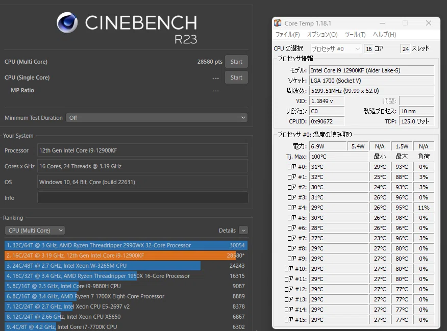 Core i9 12900kf 動作未確認 - Intel Core i9-12900K LGA 1700 CPU