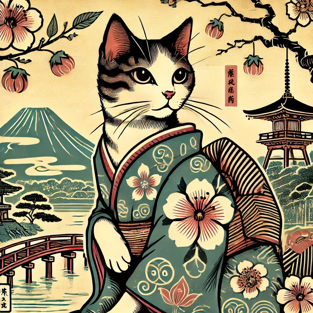 アーティスティック・キャッツ：和のテイスト｜たぬ｜生成AIを使い倒す人