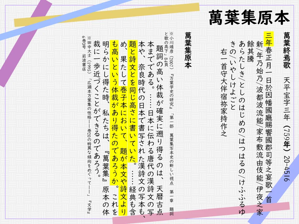 【中古】萬葉集訓読の資料と方法 万葉集 - Wikipedia