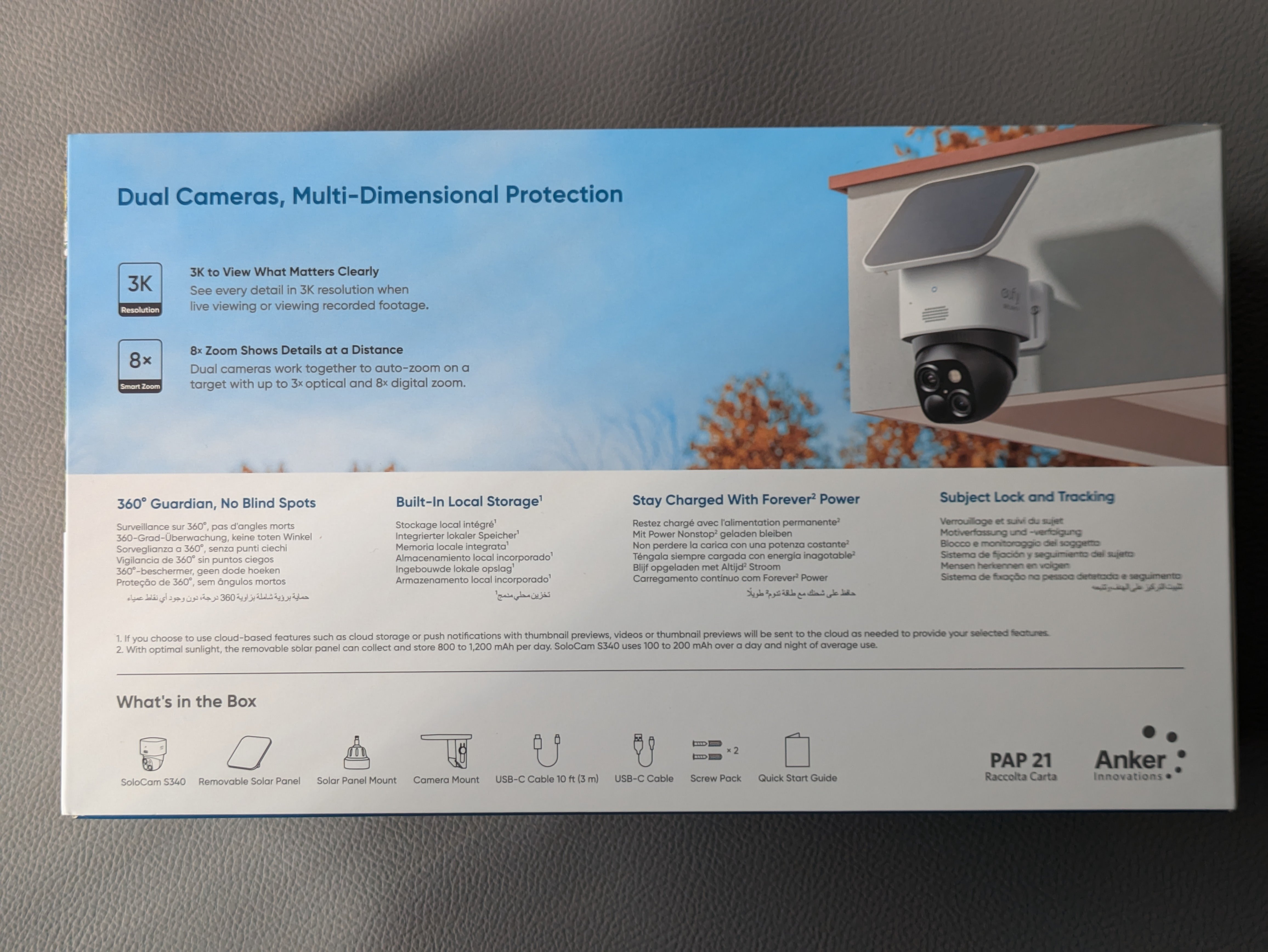 Anker eufy Security Solo Cam S340】防犯カメラを購入しました