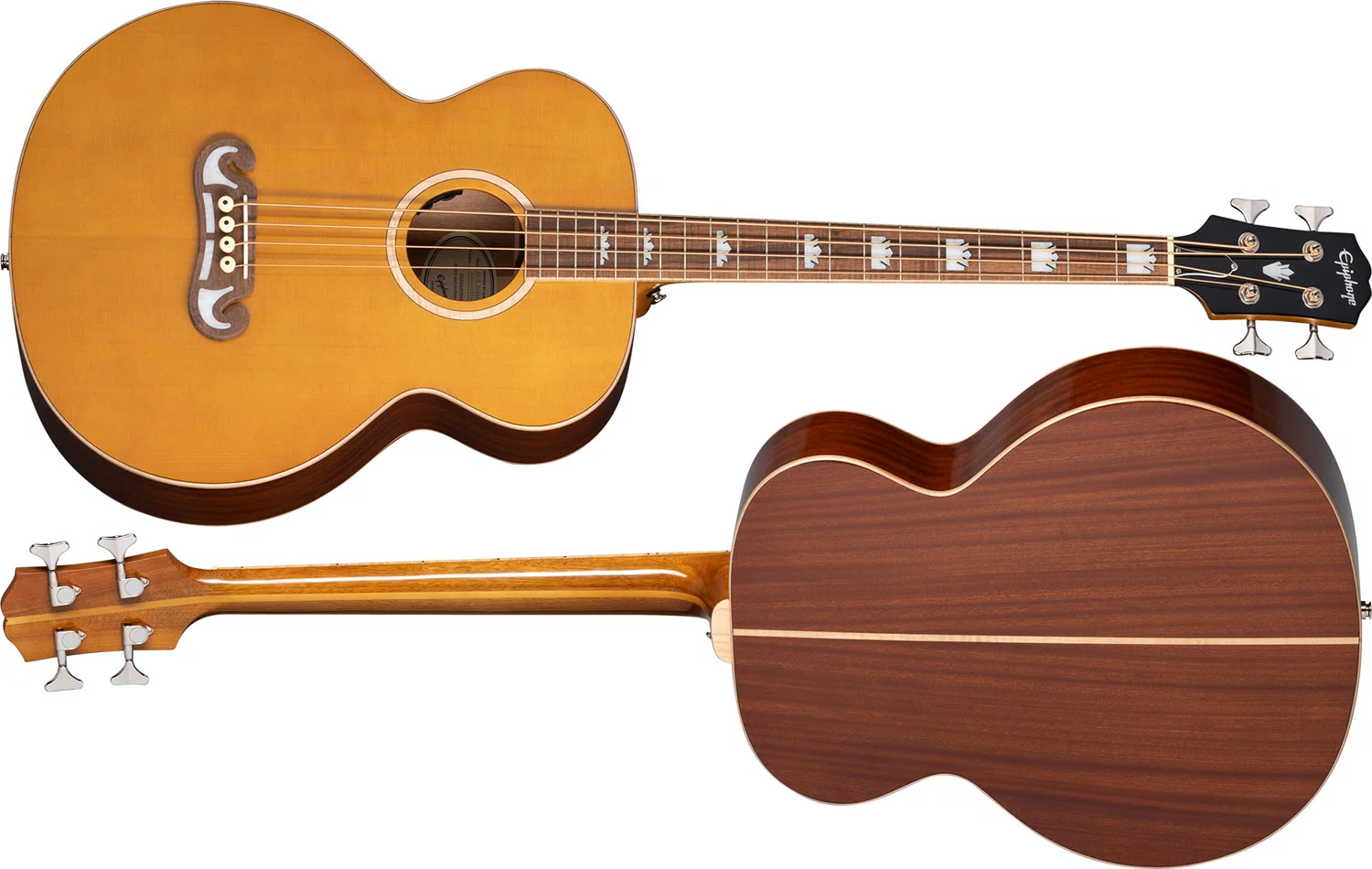 エピフォンによるエレアコベース「El Capitan J-200 Studio Bass