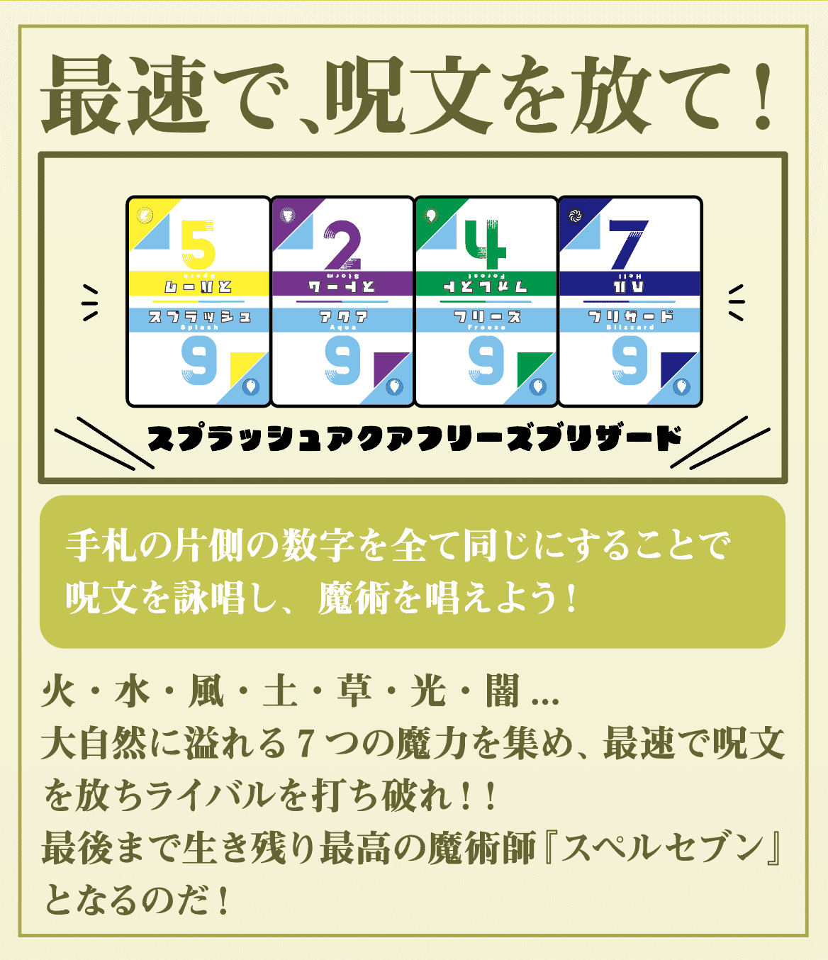 000 瞬速魔術SPELL7（スペルセブン）｜ふっくん＠びわこ