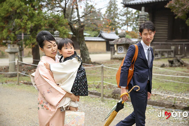 手向山八幡宮で七五三出張撮影