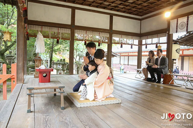 手向山八幡宮で七五三出張撮影