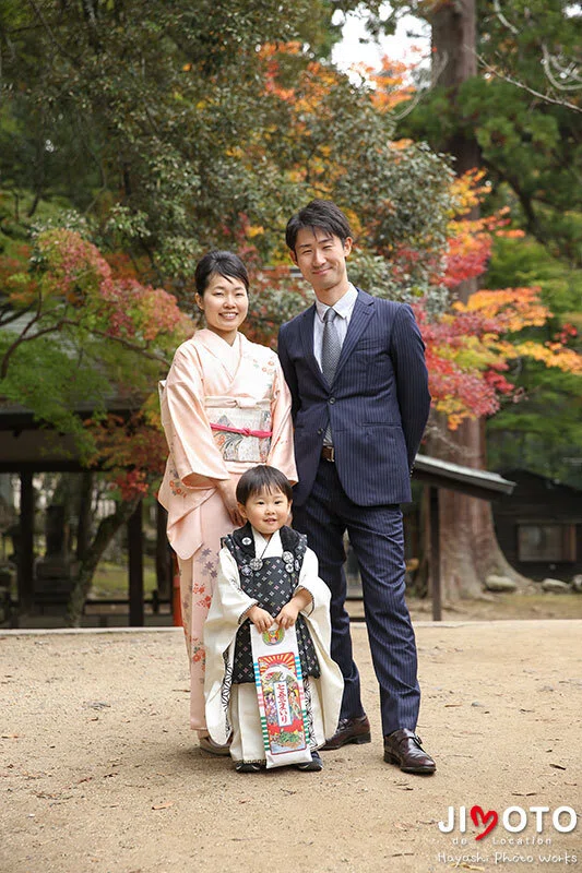 手向山八幡宮で七五三出張撮影