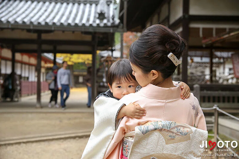 手向山八幡宮で七五三出張撮影