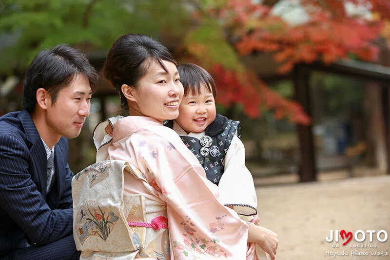 手向山八幡宮で七五三出張撮影