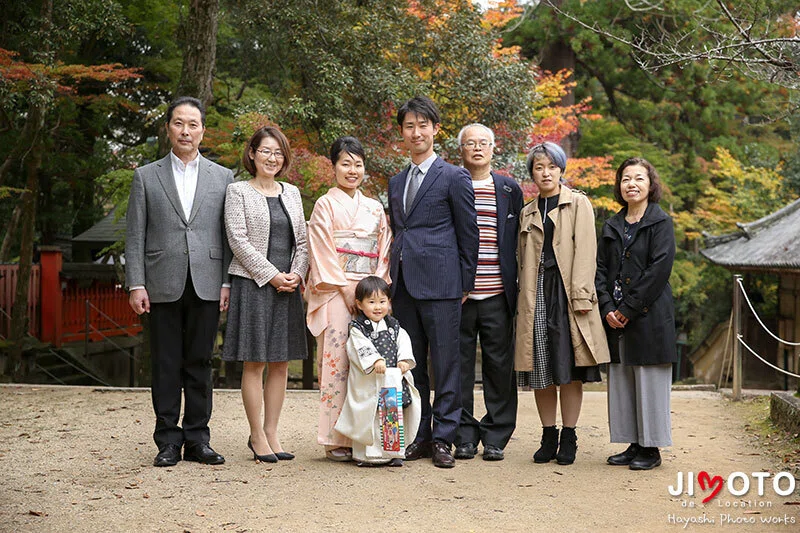 手向山八幡宮で七五三出張撮影