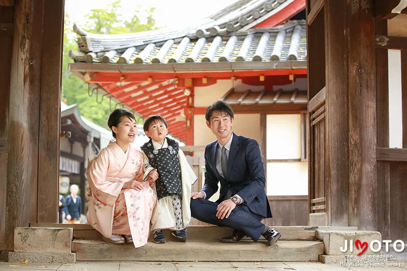 手向山八幡宮で七五三出張撮影