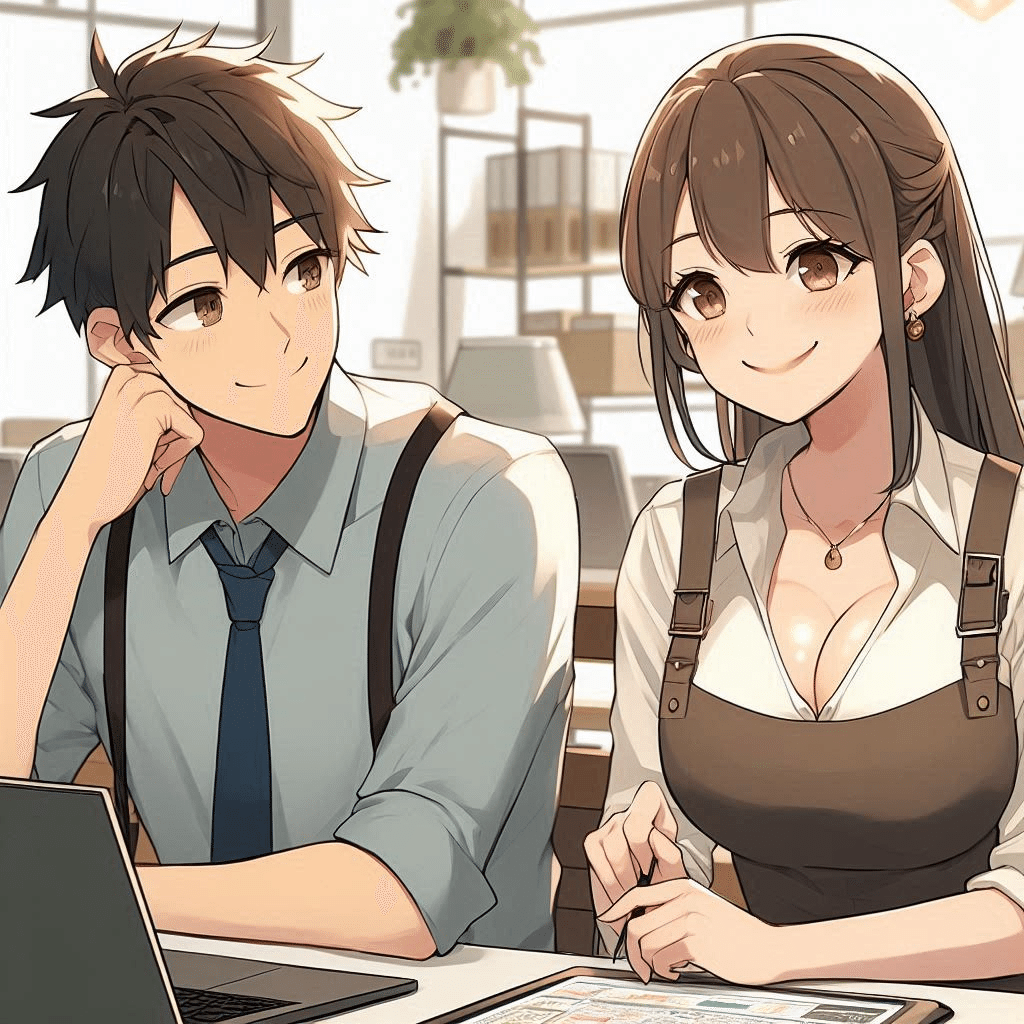 AIイラストで様々なカップルイラスト｜空風