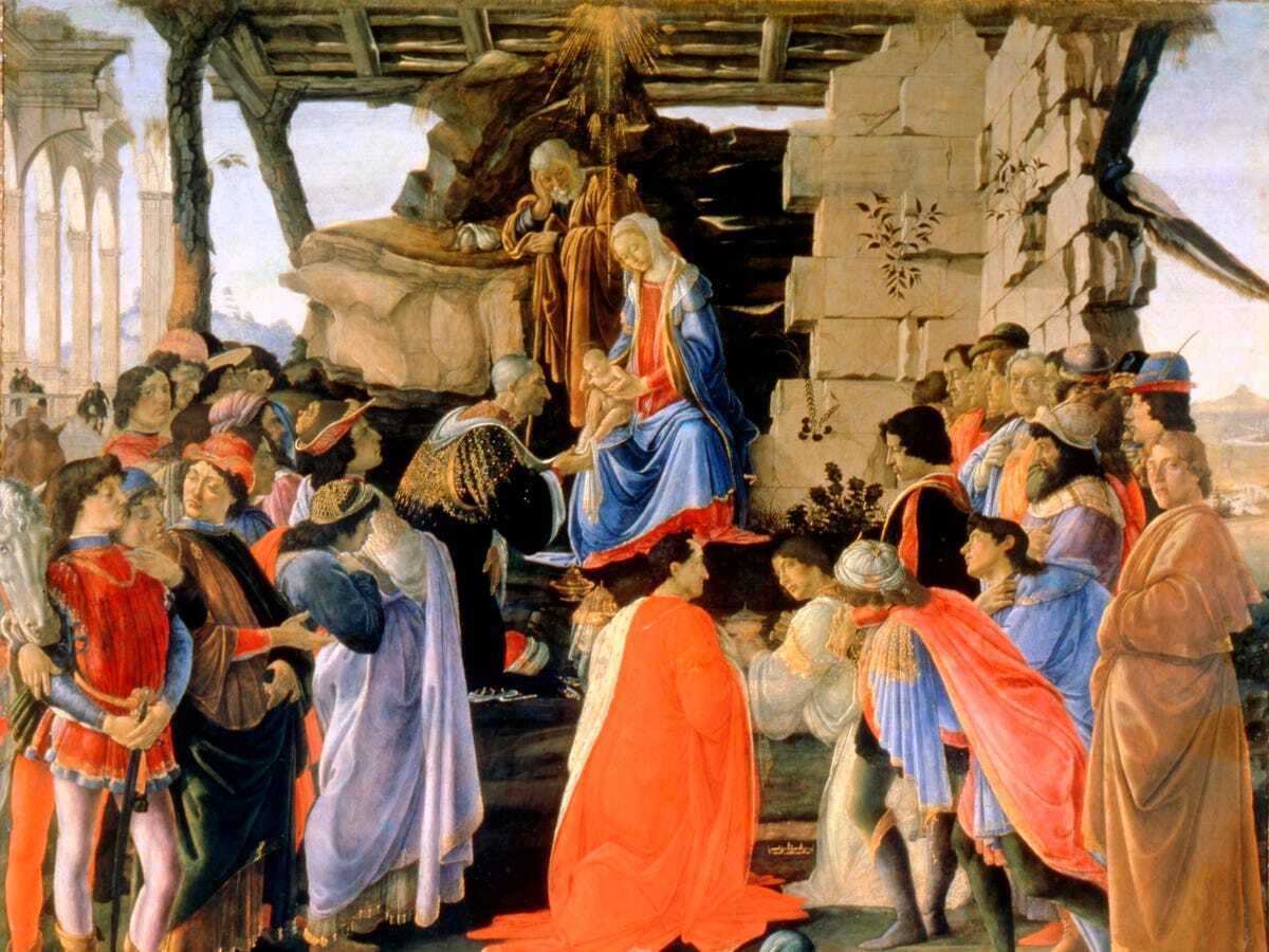 ボッティチェッリ 「マギの礼拝」 1485年頃 ウフィツィ美術館蔵