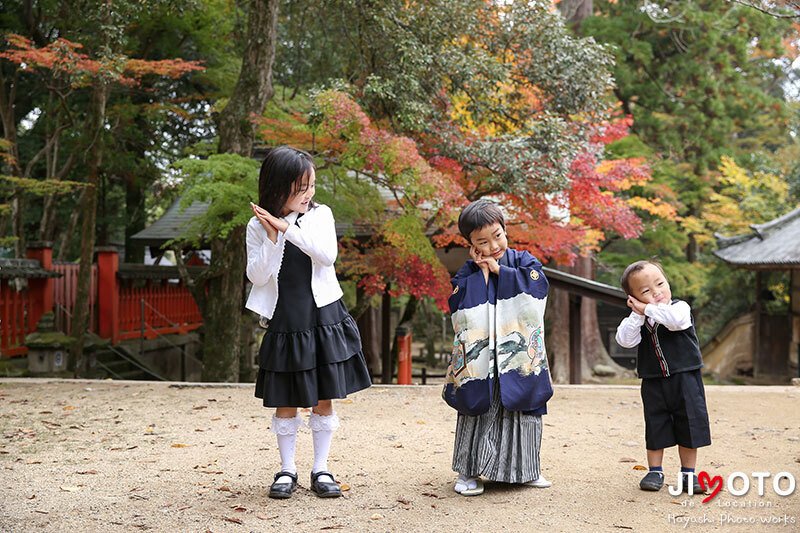 手向山八幡宮で七五三出張撮影