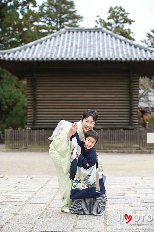 手向山八幡宮で七五三出張撮影