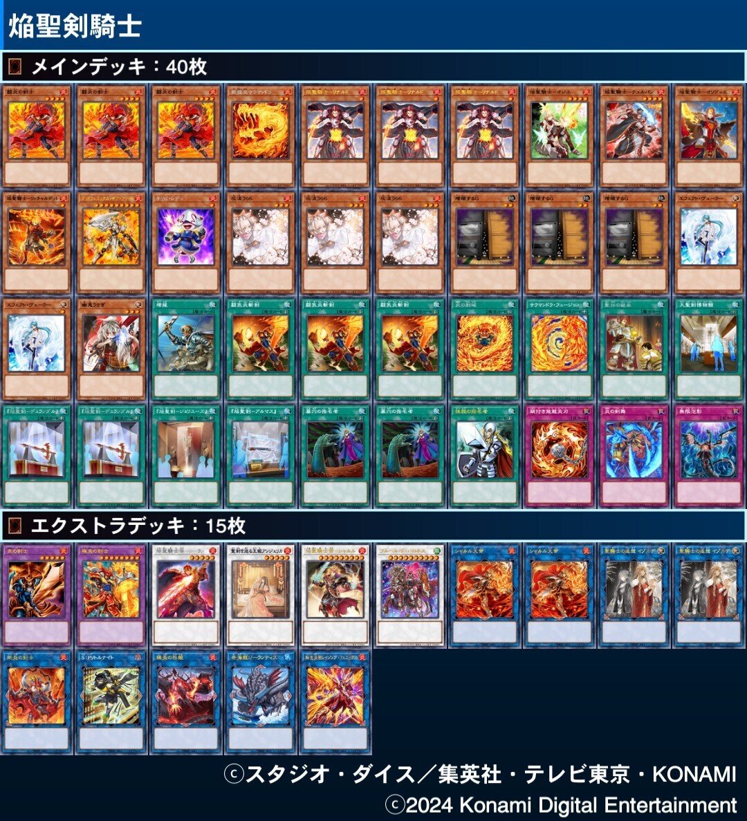 遊戯王マスターデュエル】炎の剣士採用焔聖騎士【デッキ・展開ルート 