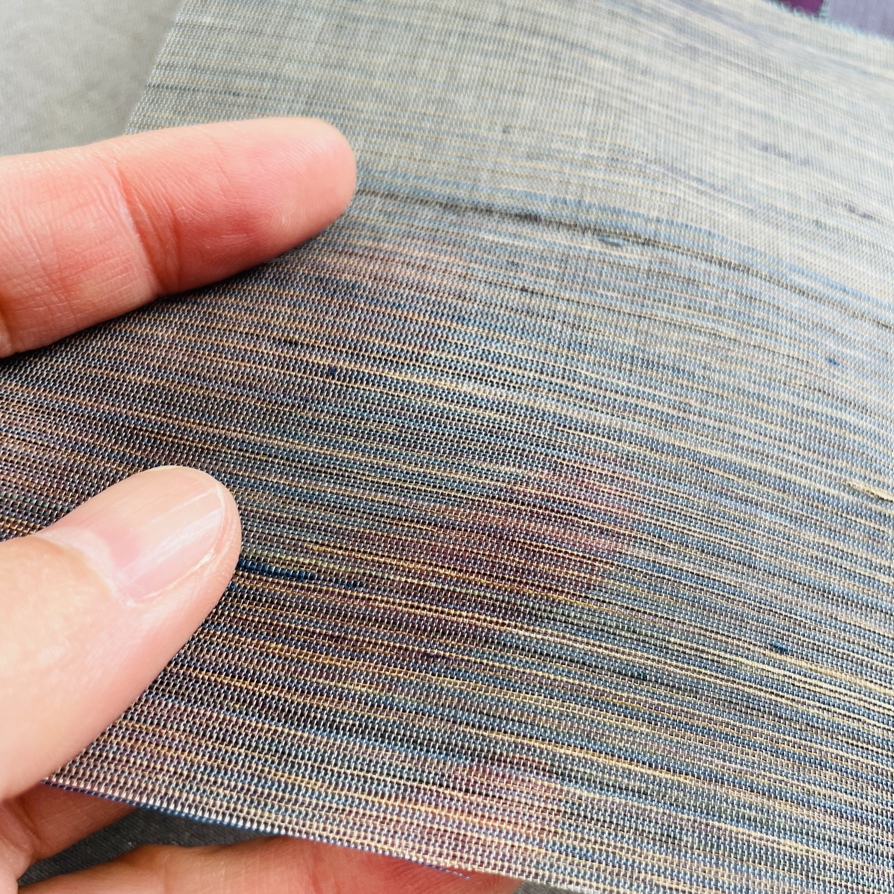 どくだみ染の気ままなポジャギ　ハンドメイド ポジャギ制作過程】渋色天然染シルクで作る 懐紙入れ＆小物入れ