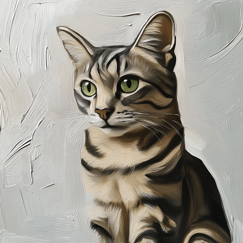 猫の似顔絵を油絵風に|Aki 猫の似顔絵を油絵風に|Aki