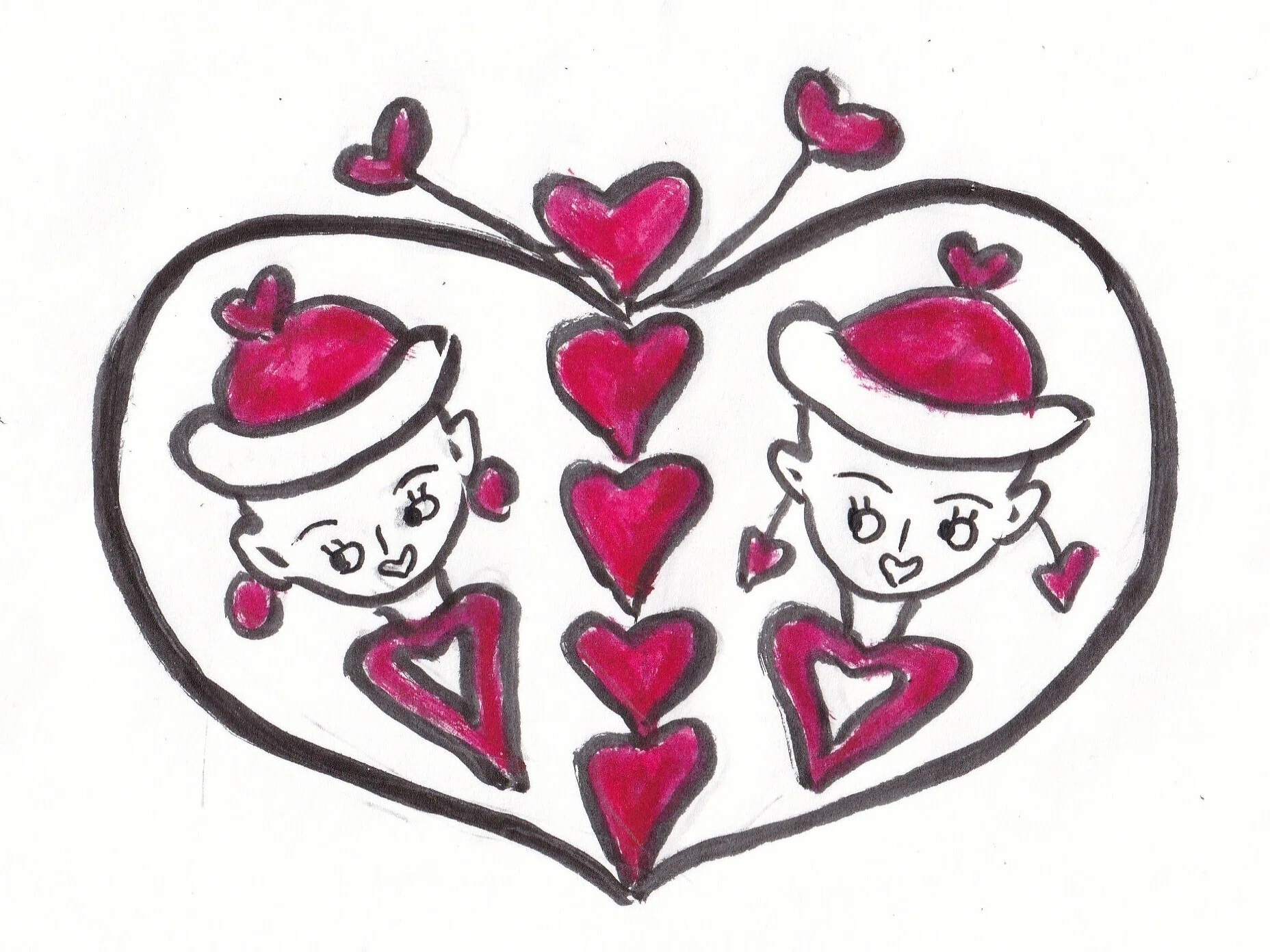 94歳が描く💗のイラスト｜山田幸子フリーアナウンサー