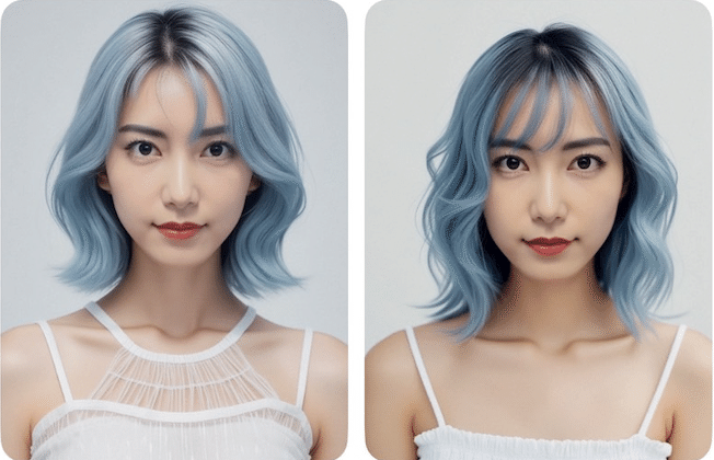 picpicヘアスタイルプロンプト集ブリーチ（ブルー）