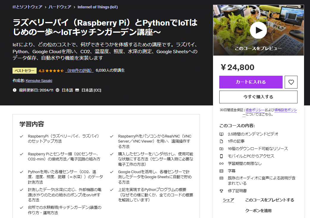 ラズベリーパイを学ぶためにおすすめのUdemy教材5選｜webdrawer