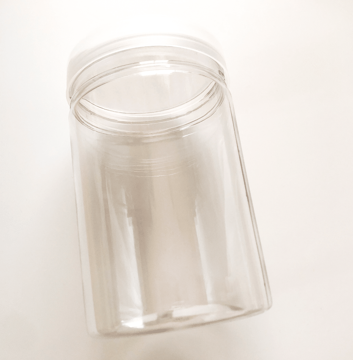 透明プラスチック円筒容器 （半透明プラスチック製 円筒容器