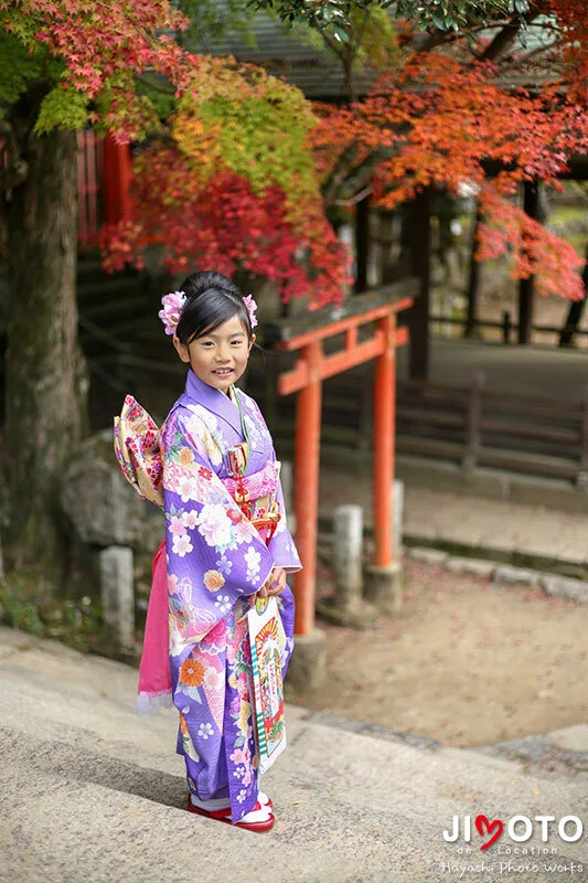 手向山八幡宮で七五三出張撮影