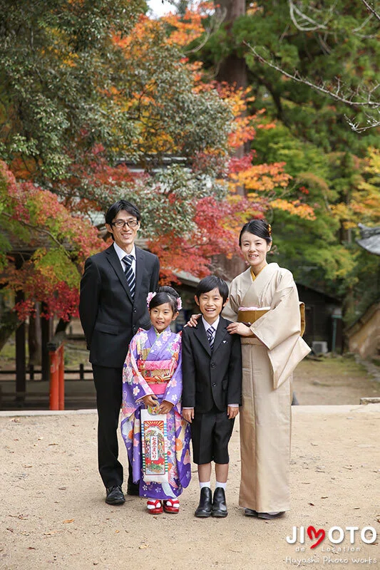 手向山八幡宮で七五三出張撮影