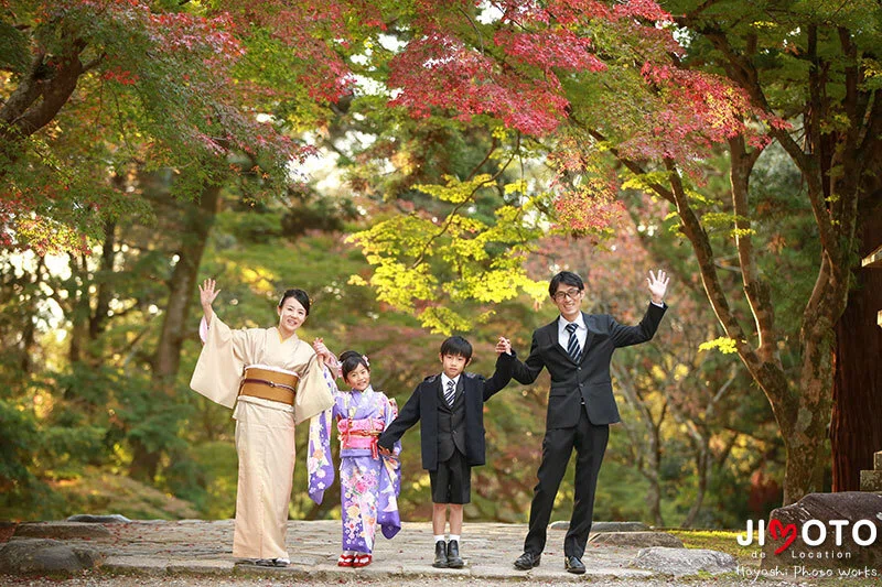 手向山八幡宮で七五三出張撮影