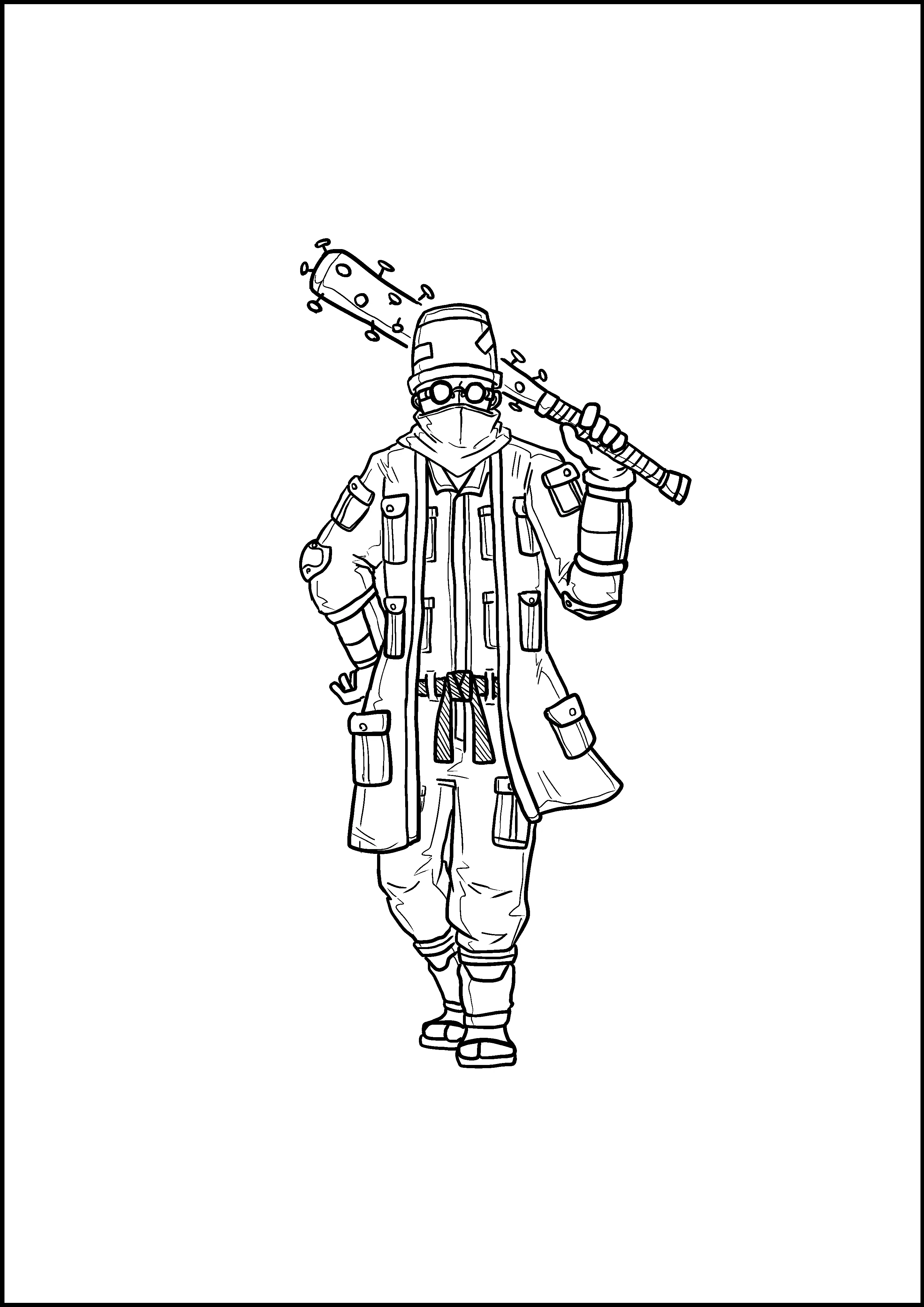 ニンジャスレイヤーTRPG 自由に使える非公式立ち絵・モノクロ⑱