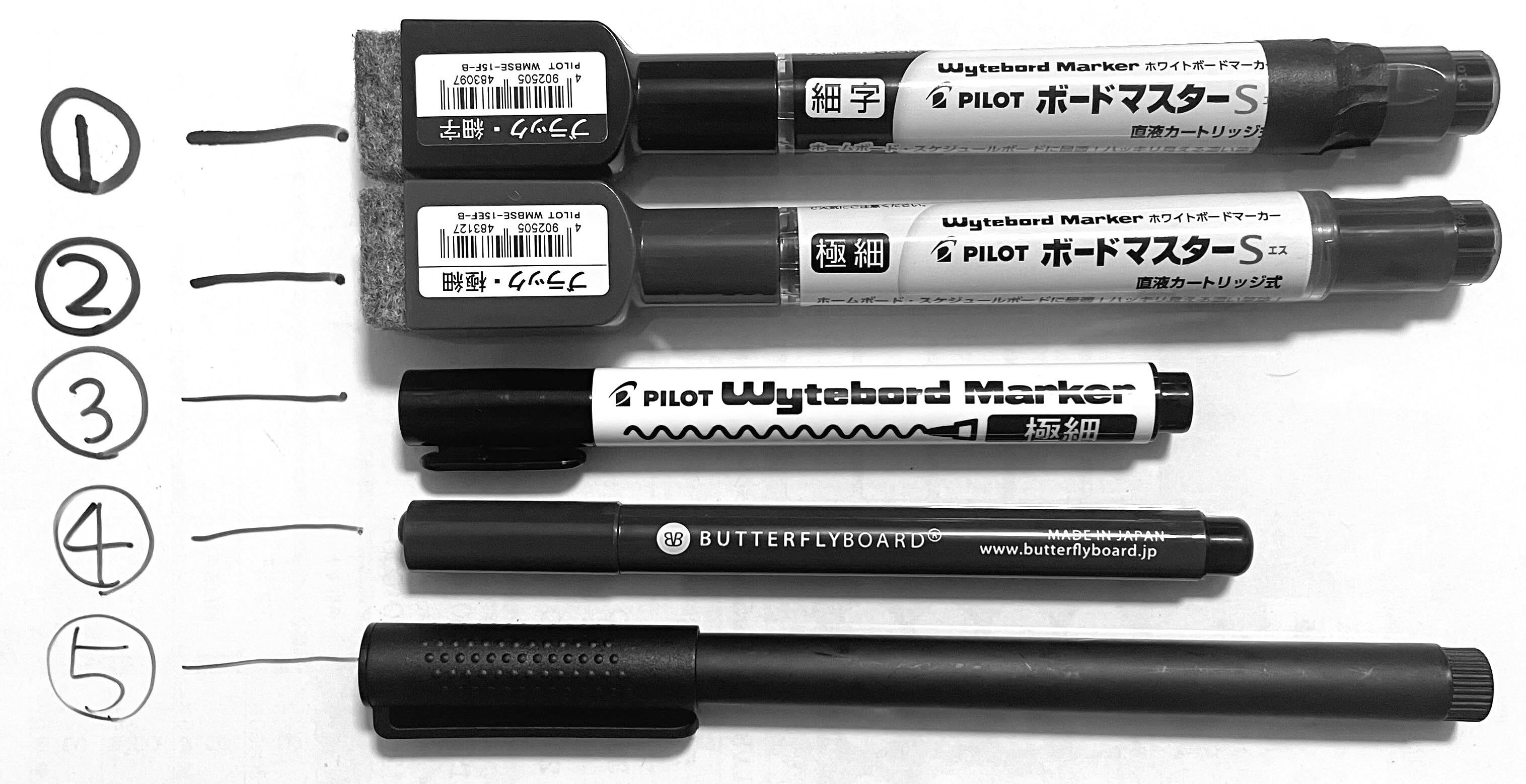 極細ホワイトボードマーカー比較｜さだまつひろゆき