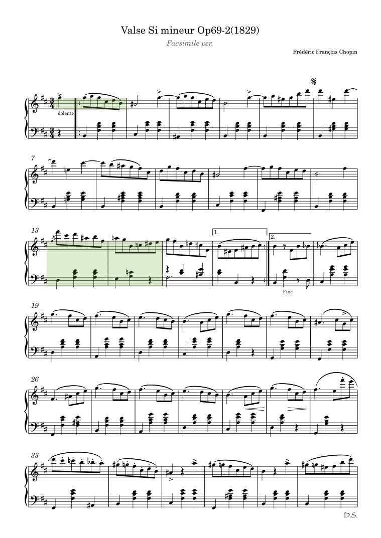ショパン ワルツロ短調 楽曲分析｜Ryo Sasaki
