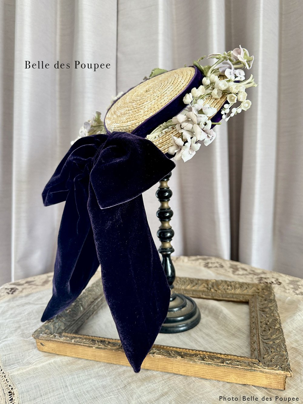 belle des poupee リボンとすみれのヘッドドレス リボンとすみれの