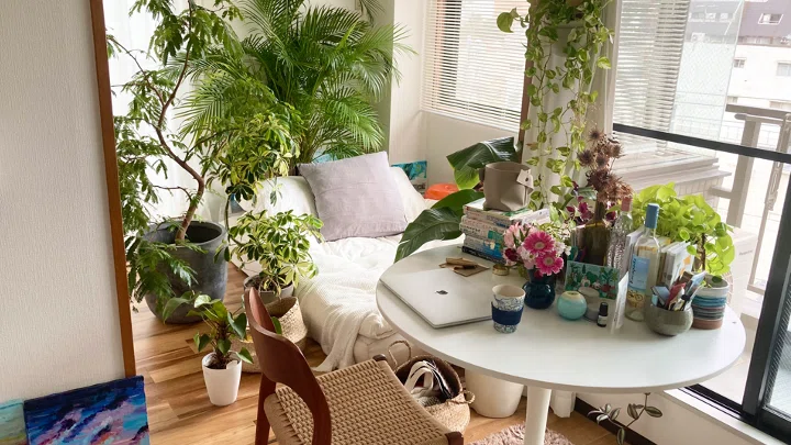 ルームツアー】観葉植物で家を森にしたら、都内一のリラックス空間に