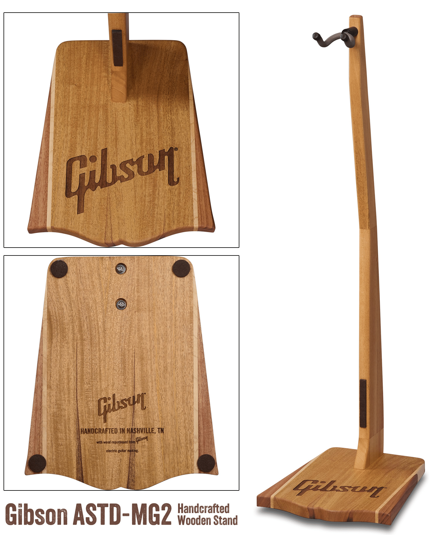 ギブソン純正高級木製ギタースタンド「Handcrafted Wooden Stand