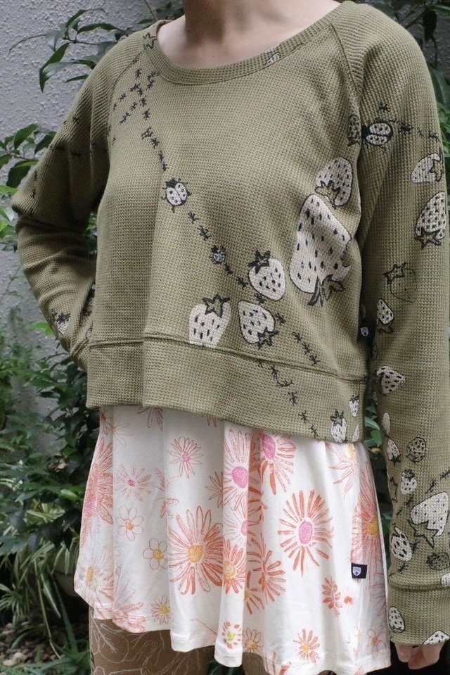 Juana de Arco ロングスリーブトップス いちごとあり柄 Juana de Arco ロングスリーブトップス いちごとあり柄