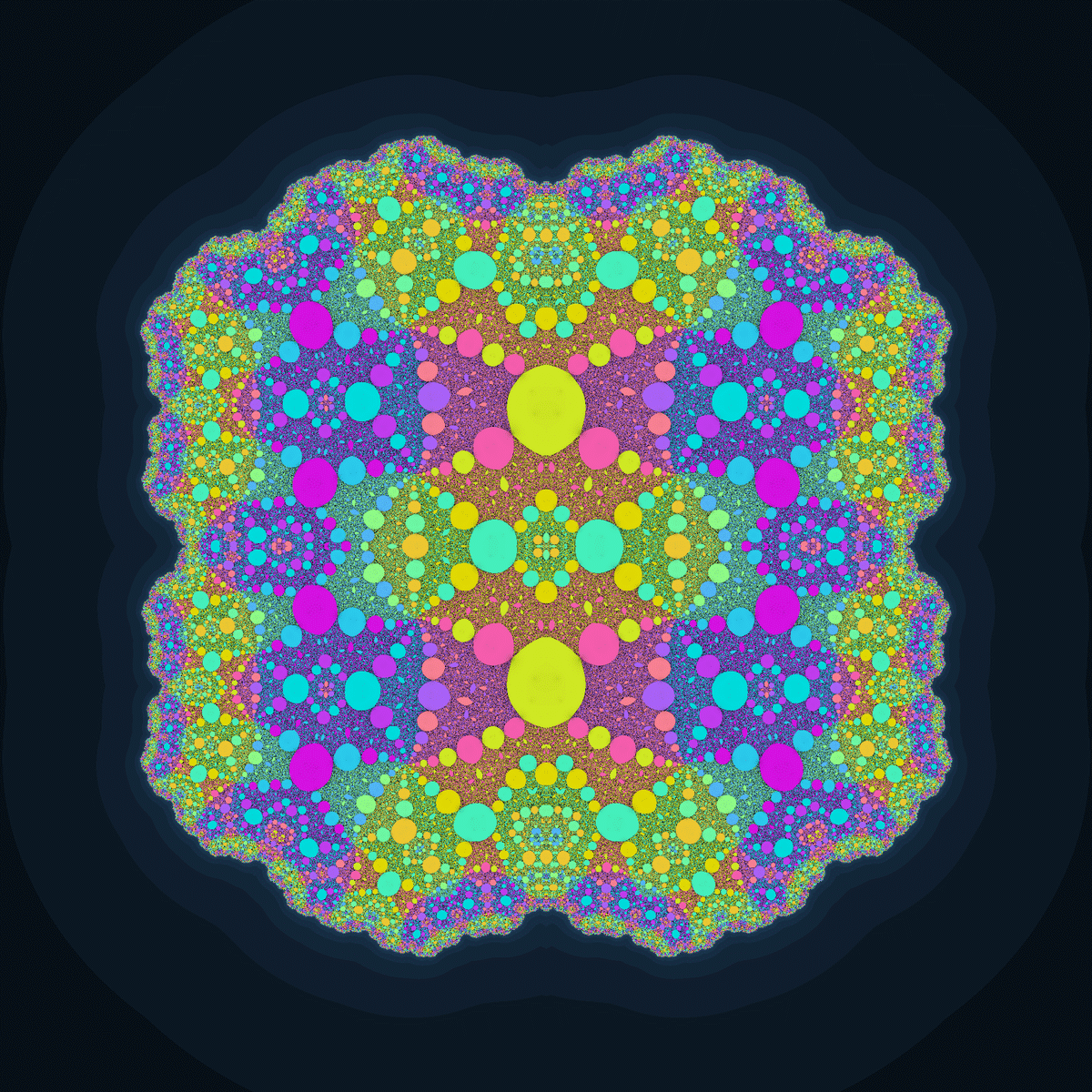 今週のフラクタル64 ((|x|+i(|y+0.5|-0.5))^2+c)｜108Hassium